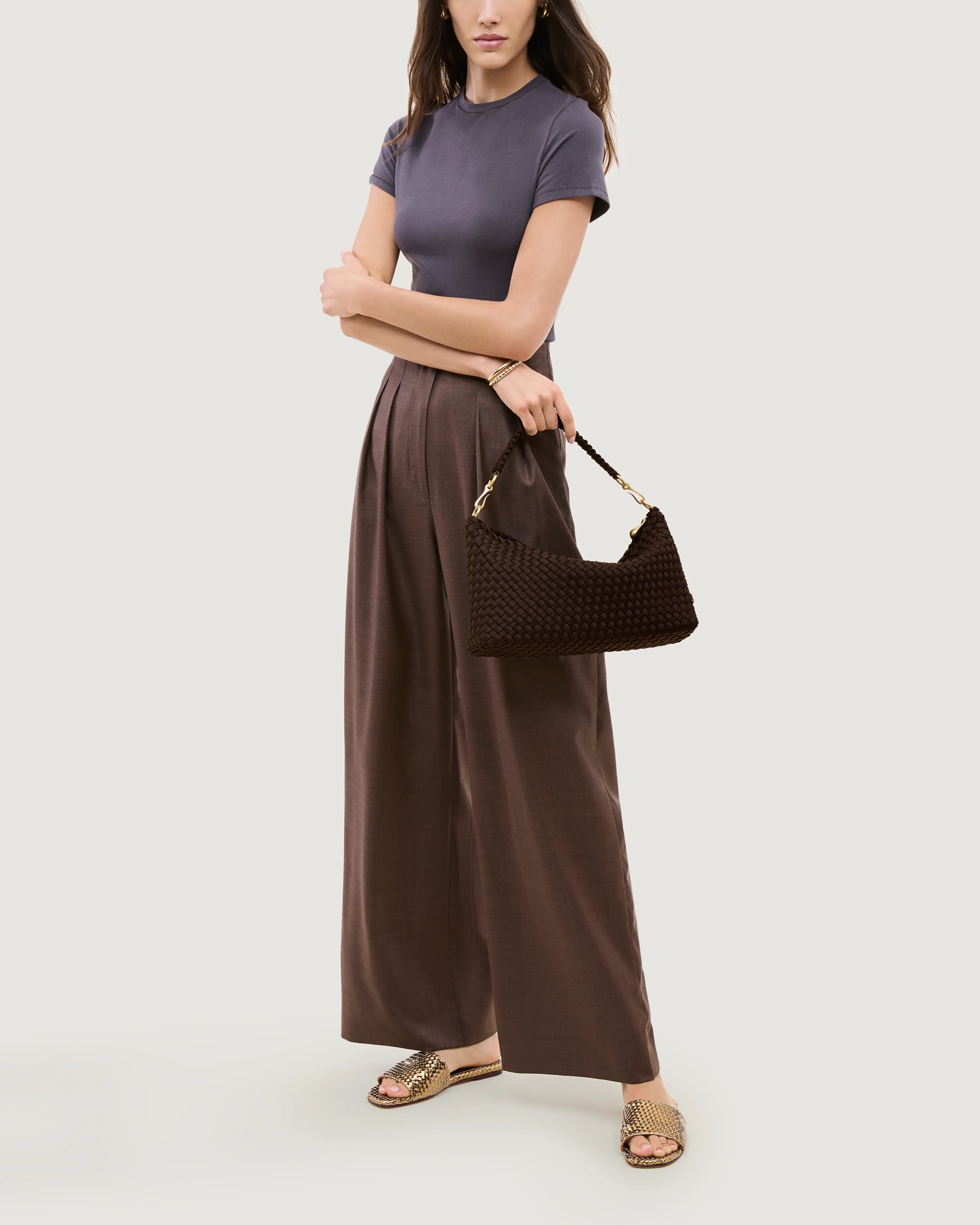 Porto Small Half-Moon Bag | Chocolate - Image 6